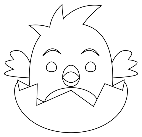 Hatching Chick Coloring Page